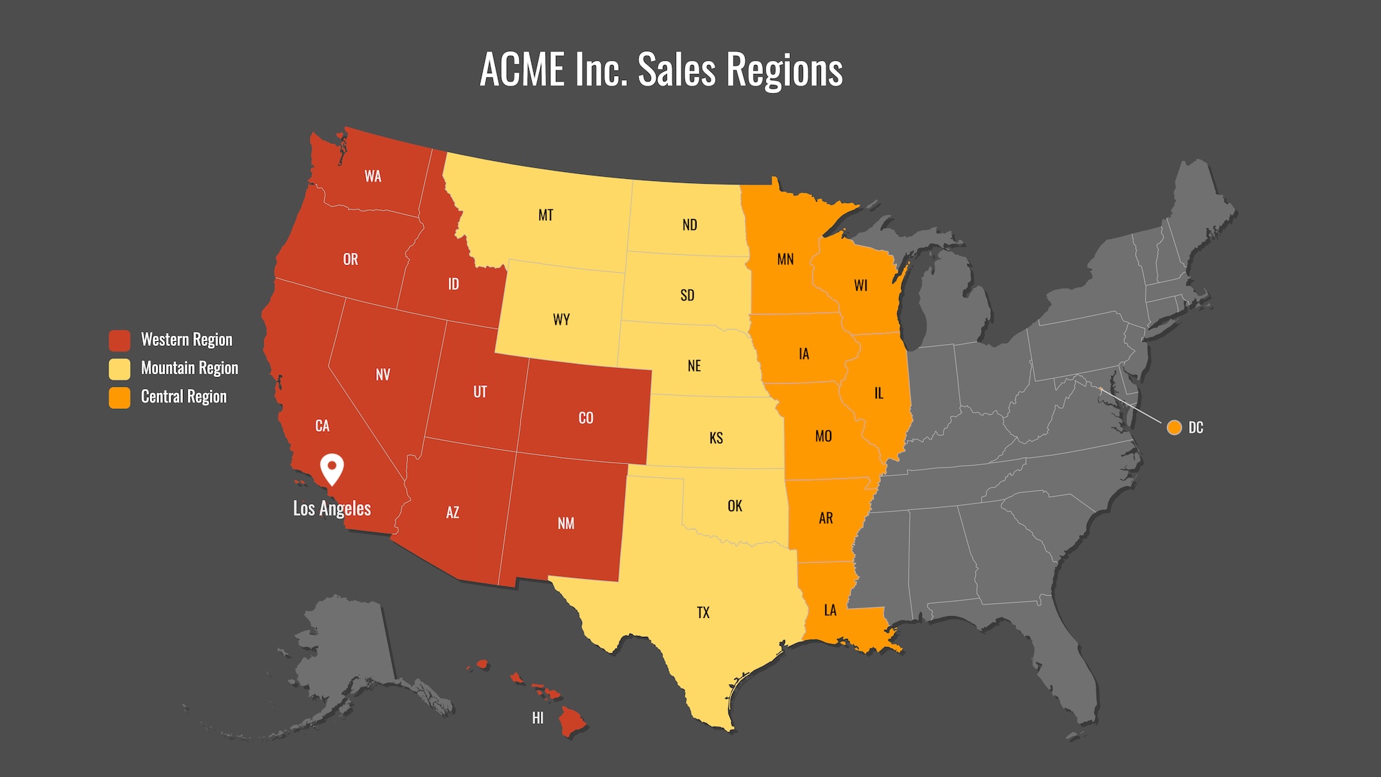 How to create US map with colored states