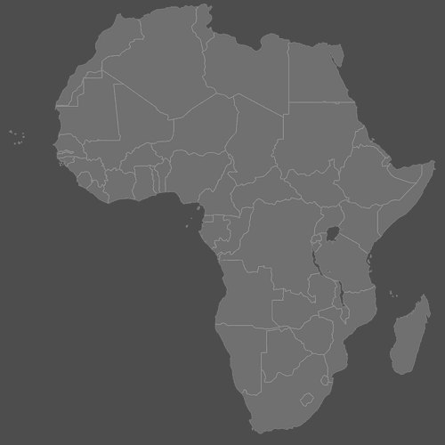 Preview of Blank Map of Africa (Dark)