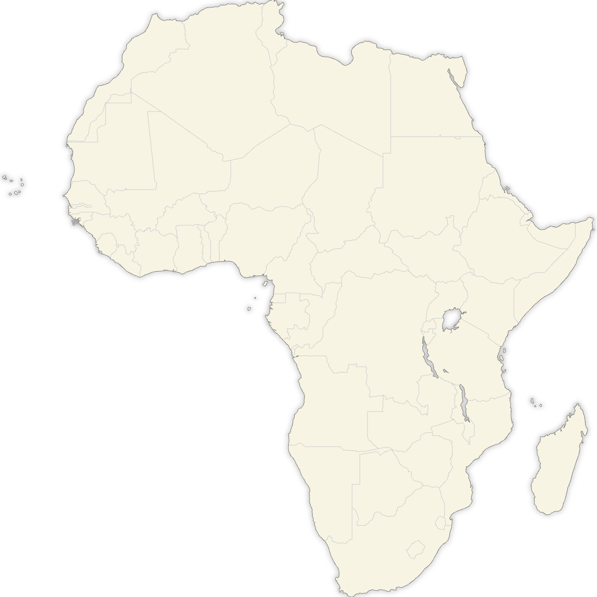 Blank Map of Africa