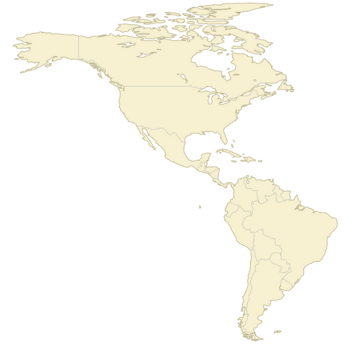 Preview of Blank Map of Americas