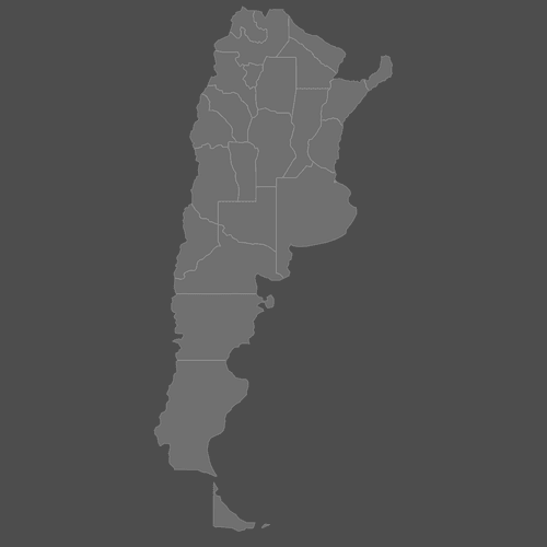 Preview of Blank Map of Argentina Provinces (Dark)