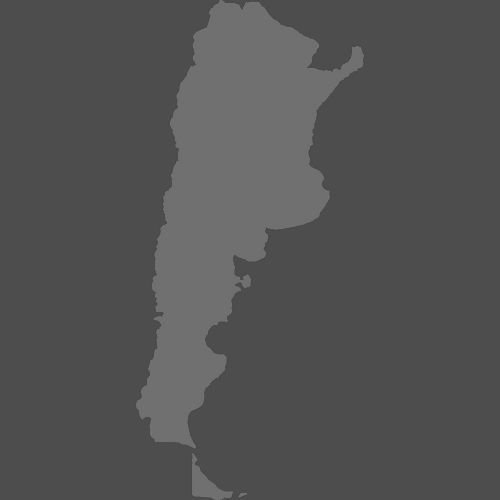 Preview of Blank Printable Map of Argentina Provinces (Dark Theme)