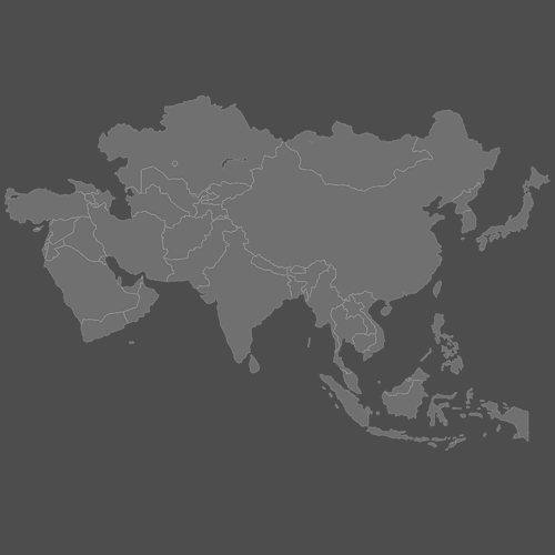 Preview of Blank Map of Asia (Dark)