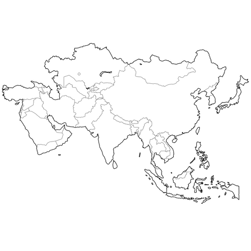 Preview of Outline Map of Asia