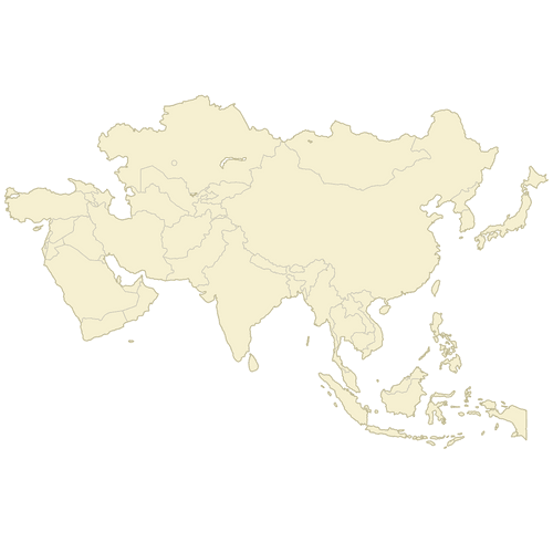 Preview of Vector Map of Asia