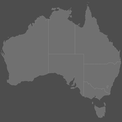 Preview of Blank Map of Australia (Dark)