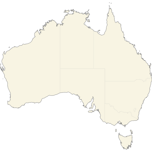 Preview of Blank Printable Map of Australia