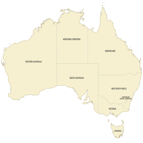 Preview of Labeled Map of Australia