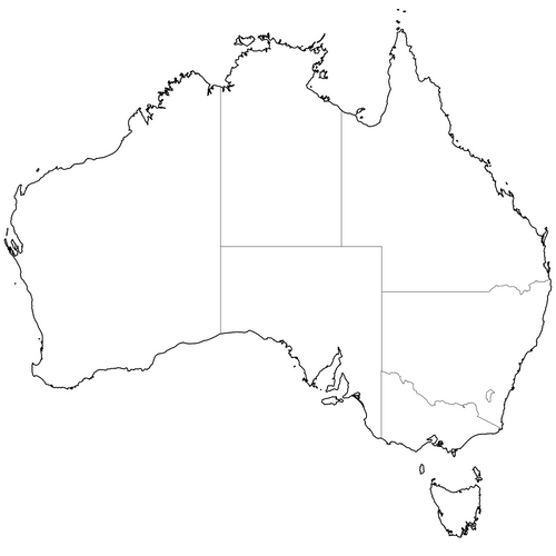 Preview of Outline Map of Australia