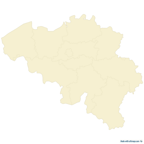 Preview of Blank Map of Belgium Provinces