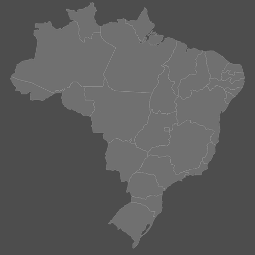 Preview of Blank Map of Brazil States (Dark)