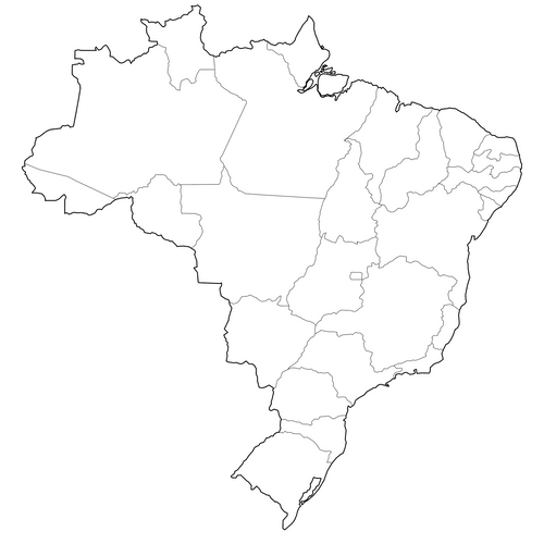 Preview of Outline Map of Brazil States