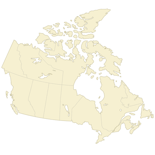 Preview of Blank Map of Canada Provinces