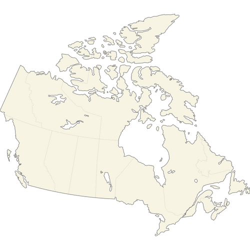 Preview of Blank Printable Map of Canada Provinces