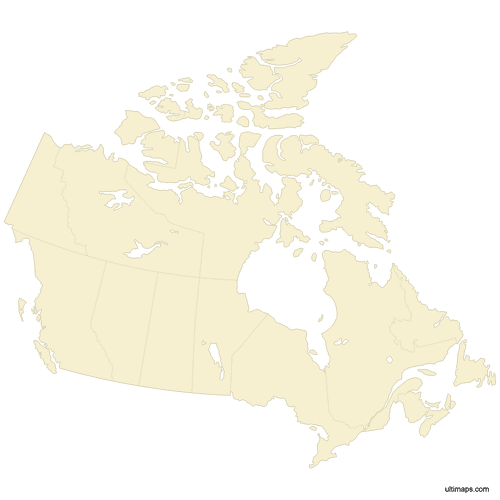 Preview of Vector Map of Canada Provinces