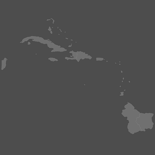 Preview of Blank Map of Caribbean countries (Dark)