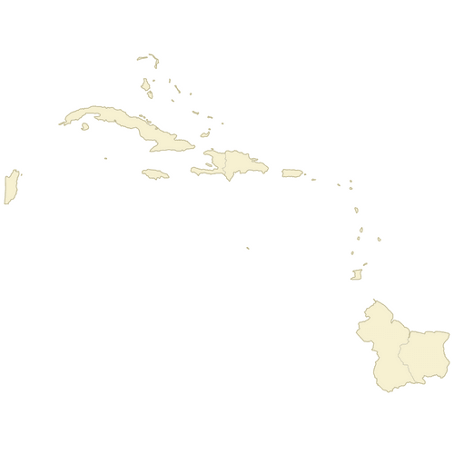 Preview of Blank Map of Caribbean countries