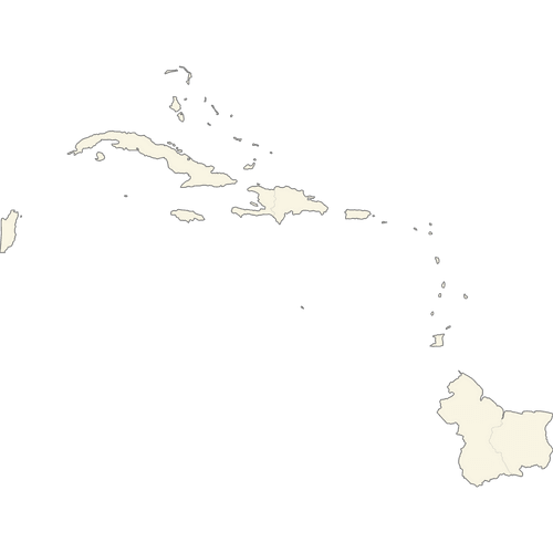 Preview of Blank Printable Map of Carribean countries