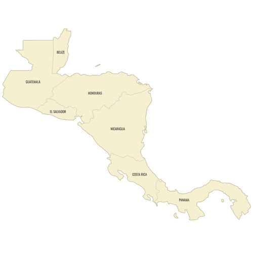 Preview of Labeled Map of Central America