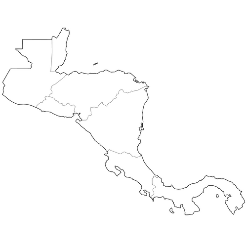 Preview of Outline Map of Central America