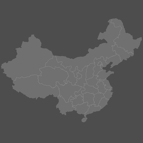 Preview of Blank Map of China Provinces (Dark)