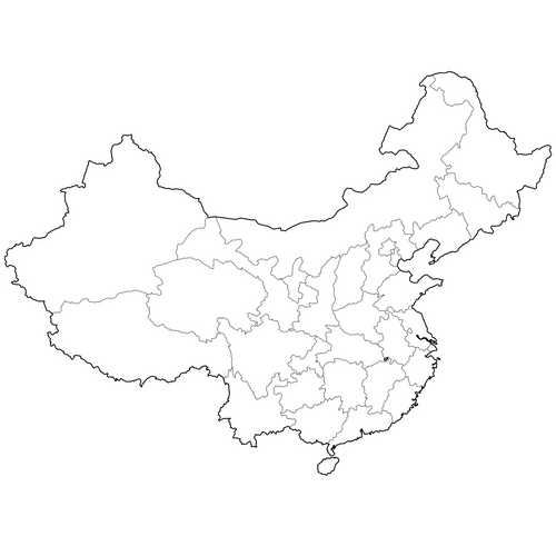 Preview of Outline Map of China Provinces