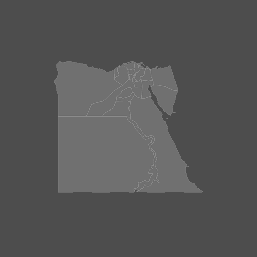 Preview of Blank Map of Egypt Governorates (Dark)