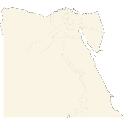 Preview of Blank Printable Map of Egypt Governorates