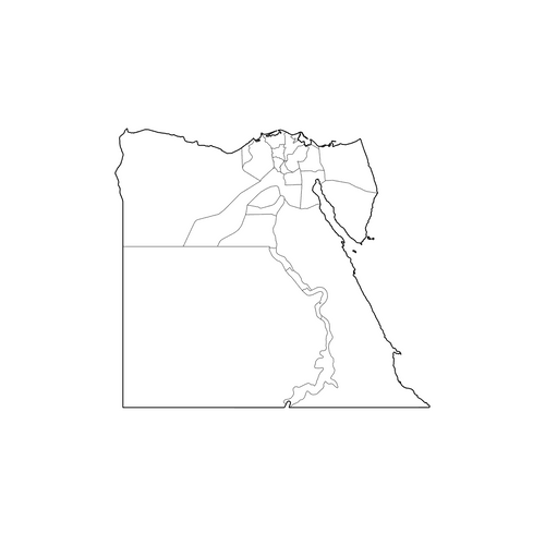 Preview of Outline Map of Egypt Governorates