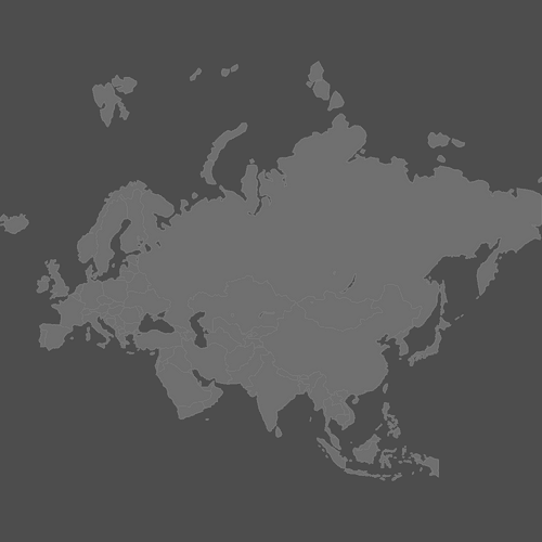 Preview of Blank Printable Map of Eurasia (Dark Theme)