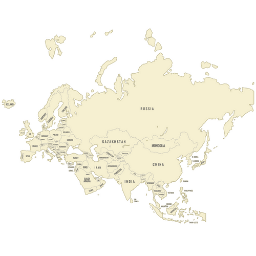 Preview of Labeled Map of Eurasia