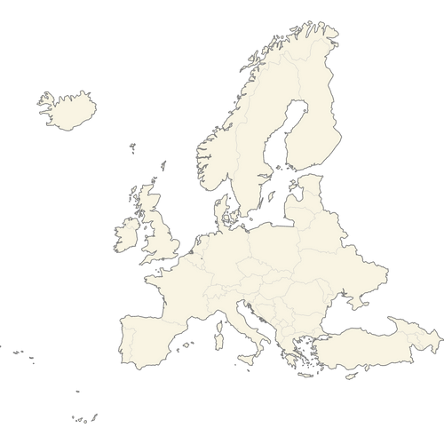 Preview of Blank Printable Map of Europe Countries