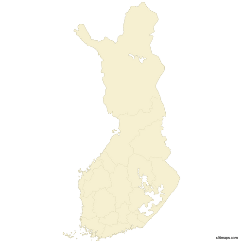 Preview of Vector Map of Finland Regions