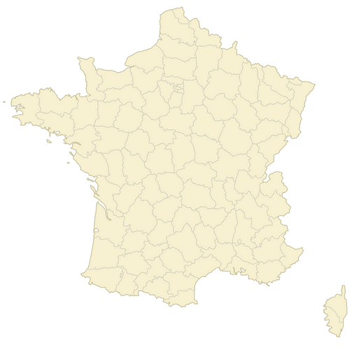 Preview of Blank Map of France Departments