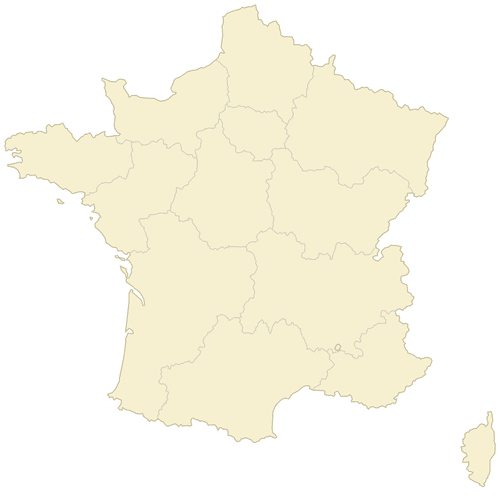 Preview of Blank Map of France Regions