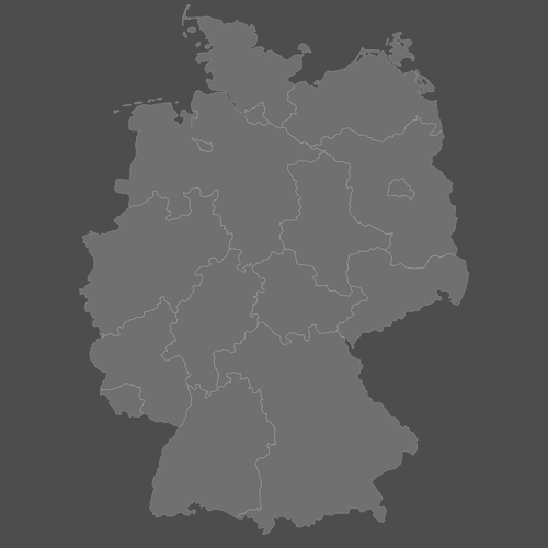 Preview of Blank Germany States Map (Dark)