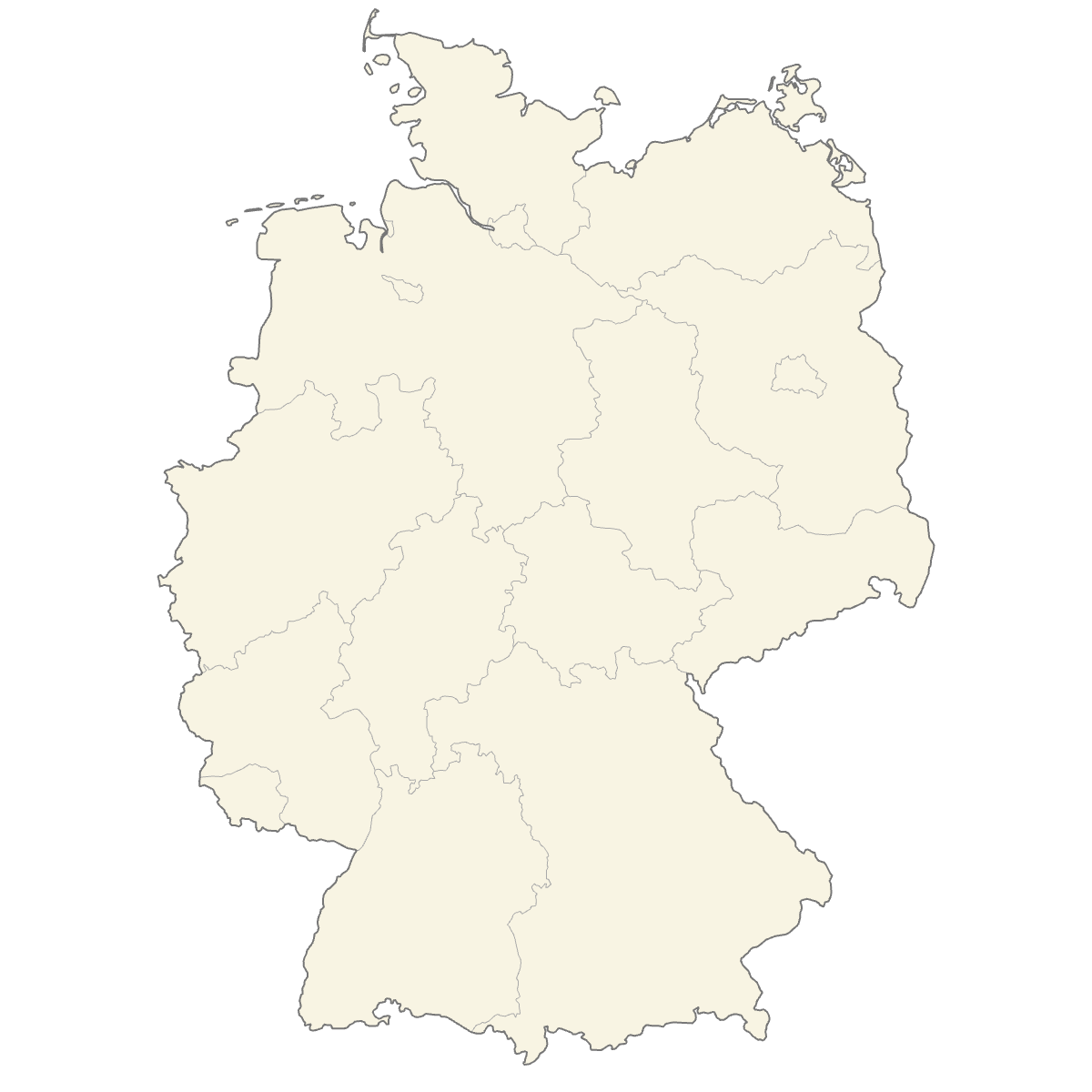 Blank Map of Germany States