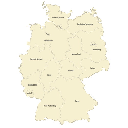 Preview of Labeled Germany States Map