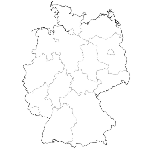 Preview of Outline Germany States Map