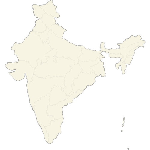 Preview of Blank Printable Map of India