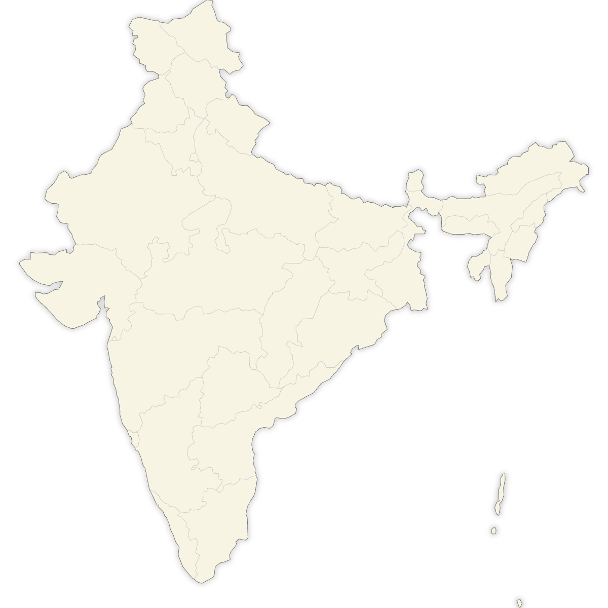 Blank Map of India