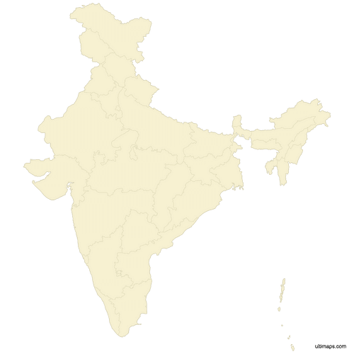 Preview of Vector Map of India