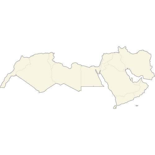 Preview of Blank Printable Map of MENA Countries