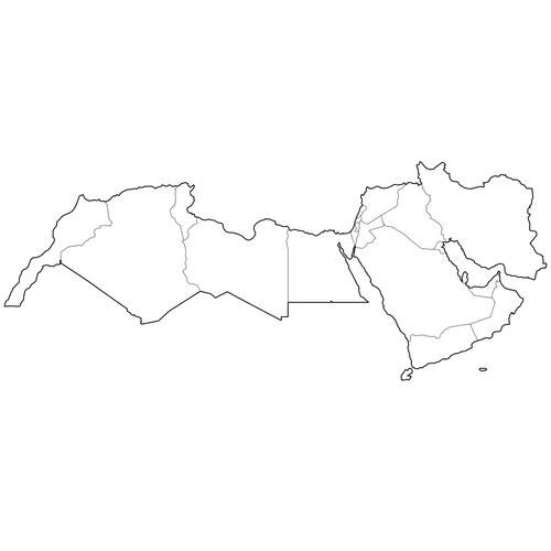 Preview of Outline Map of MENA Countries