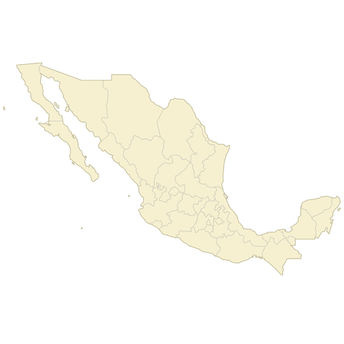 Preview of Blank Map of Mexico States