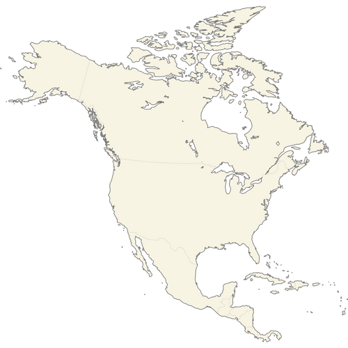 Preview of Blank Printable Map of North America