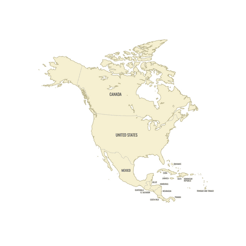 Preview of Labeled Map of North America