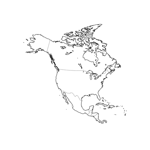 Preview of Outline Map of North America