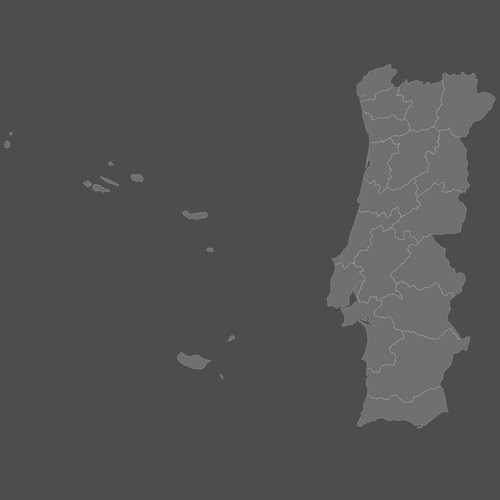 Preview of Blank Map of Portugal Districts (Dark)