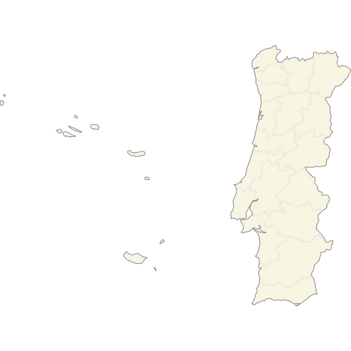 Preview of Blank Printable Map of Portugal Districts